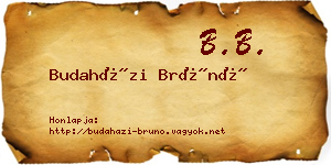 Budaházi Brúnó névjegykártya
